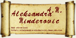 Aleksandra Minderović vizit kartica